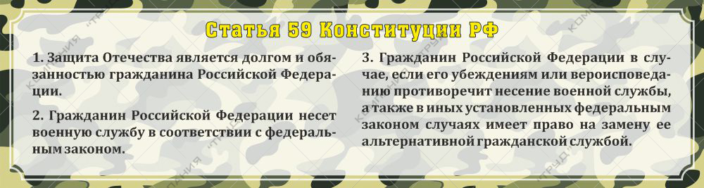 Статья 59 Конституции РФ