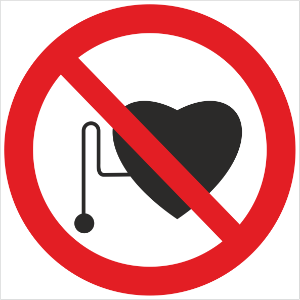 Знак Р11 Запрещается работа (присутствие) людей со стимуляторами сердечной деятельности
