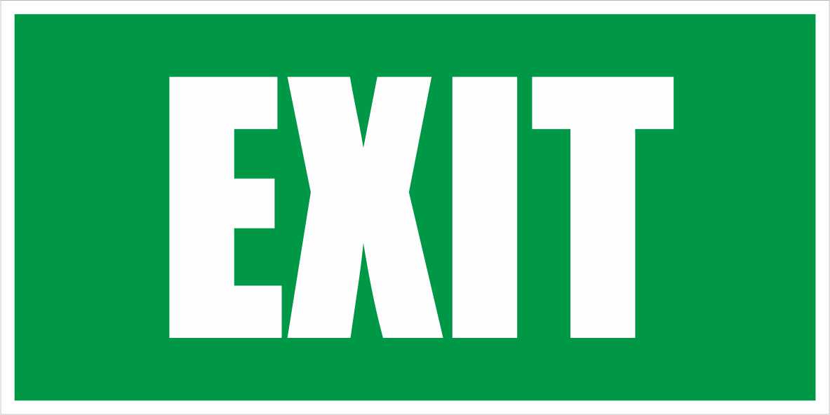 Вспомогательный Знак "Exit"